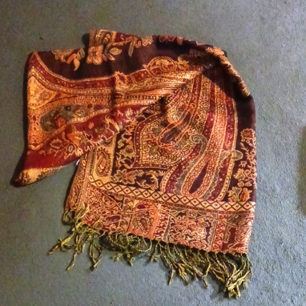 Gold and Burnt Orange Scarf